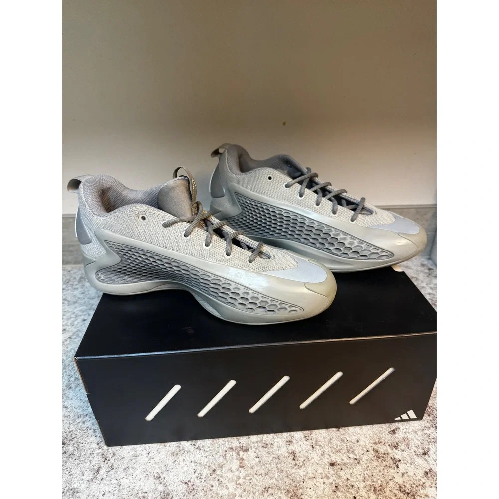 Adidas Anthony Edwards 1 Low Ascent Grey Basketball Shoes JS1775 Mens 7.5